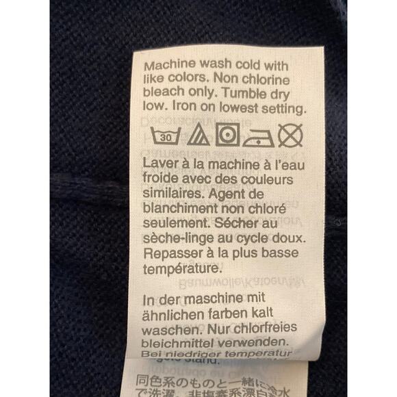 J.Crew Polka Dot Front Button V-Neck Pocket Cardigan Sz Small Navy and White NWT - Picture 7 of 7